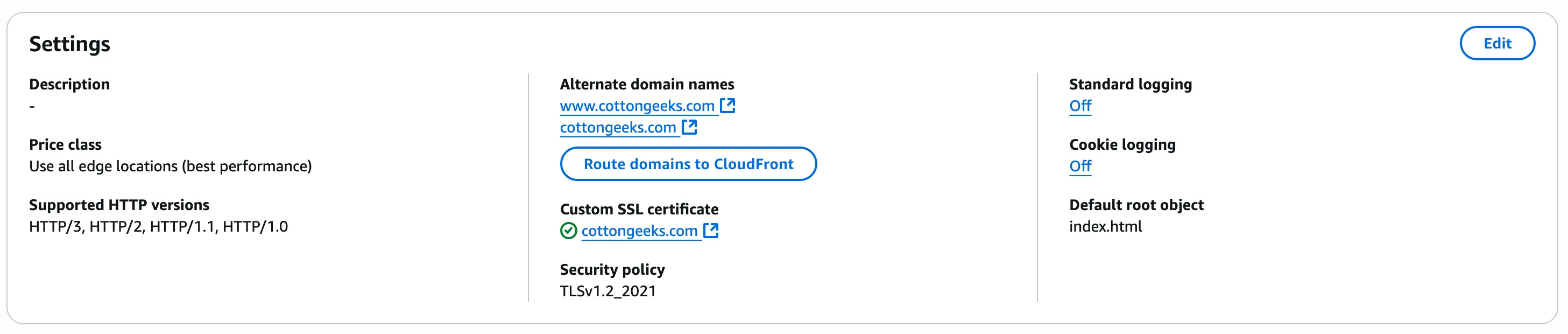 Cloudfront Distribution